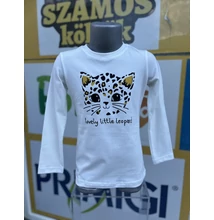 Hosszú ujjú kislány póló leopárd mintával