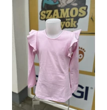 Hosszú ujjú felső fodros rózsaszín