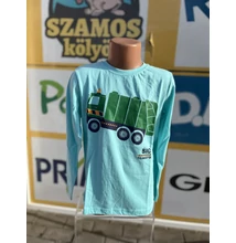 Fiú hosszú ujjú póló kukásautós