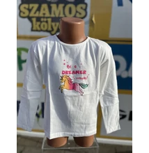 Hosszú ujjú lány póló unikornisos