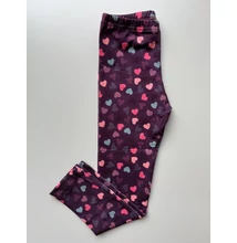 Lány leggings bordó szíves
