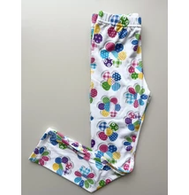 Lány leggings fehér alapon színes virágok