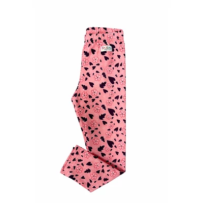 Lány leggings leveles mintával